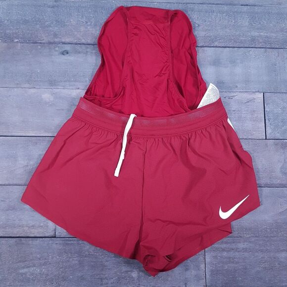 NIKE Pro Elite 2" Racing Shorts Mens Size SMALL Burgundy White Made in USA - Picture 4 of 8